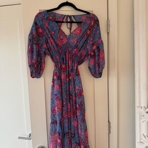 Misa Floral Blue and Pink Women's Dress